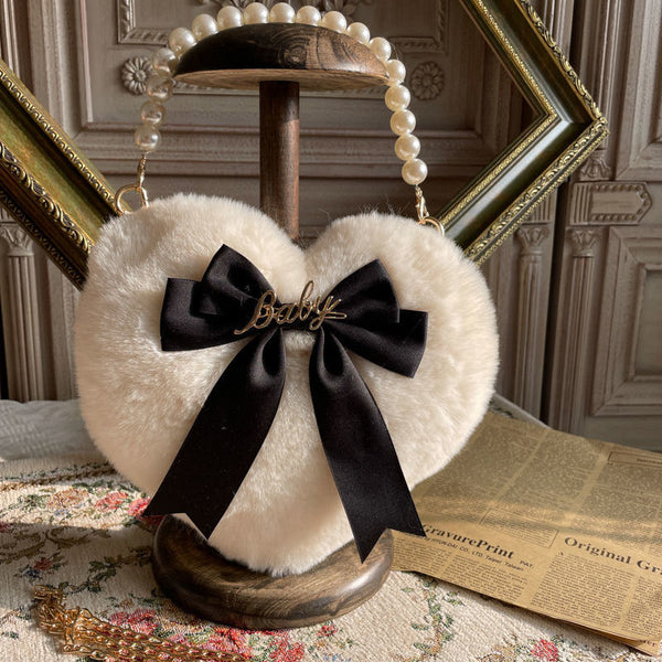 Bolso Crossbody Corazón Perla con Cadena