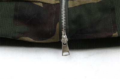 Abrigo Hoodie de Terciopelo con Bordado de Letras y Patrón Camuflaje - Image 18
