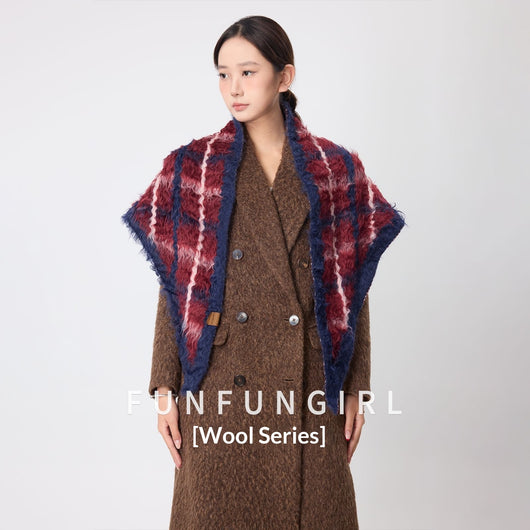 Rebozo de Algodón a Cuadros - Chal Cálido para Mujer - Image 4