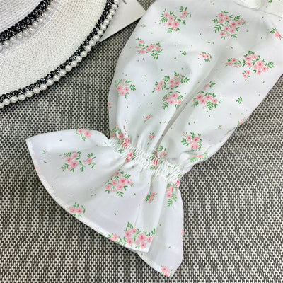 Blusa Floral de Hombro Descubierto con Mangas Abullonadas - Transición Otoñal - Image 11