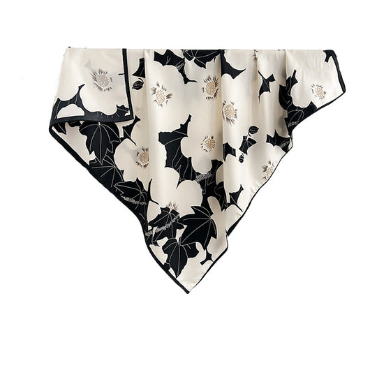 Pañuelo Cuadrado Estampado Floral para Mujer Estilo Artístico Retro - Image 5
