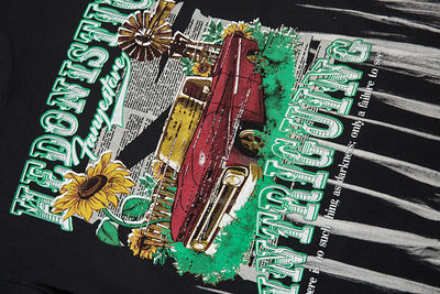 Camiseta Hip Hop Urbana con Estampado Cartoon Desgastado para Hombre - Image 18