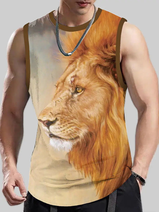 Chaleco sin Mangas Hombre Talla Grande Estampado 3D Retro - Image 14