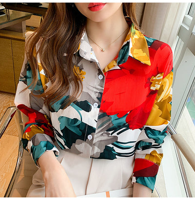 Blusa Larga de Chifón Poliéster para Mujer - Image 13