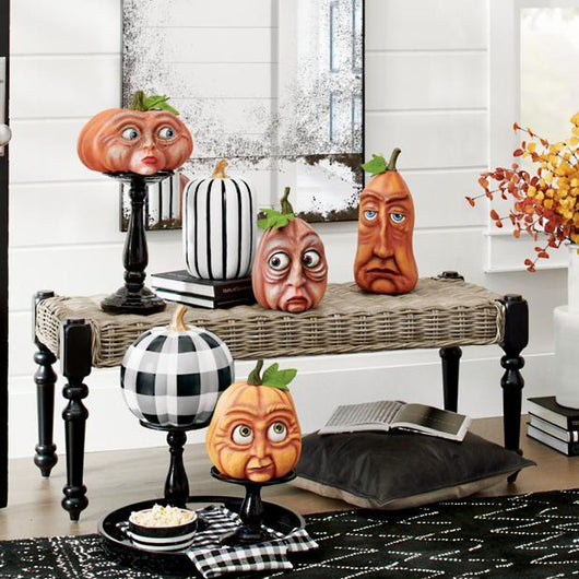 Set de 6 Calabazas Decorativas para Halloween - Decoración de Jardín y Barra Temática - Image 3