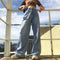 High Waist Wide Straight Leg Denim Pants