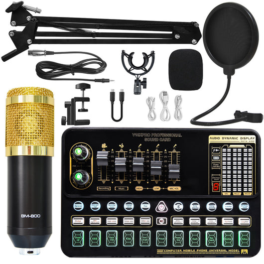 Kit de Tarjeta de Sonido para Transmisión en Vivo con Micrófono Condensador - Image 20