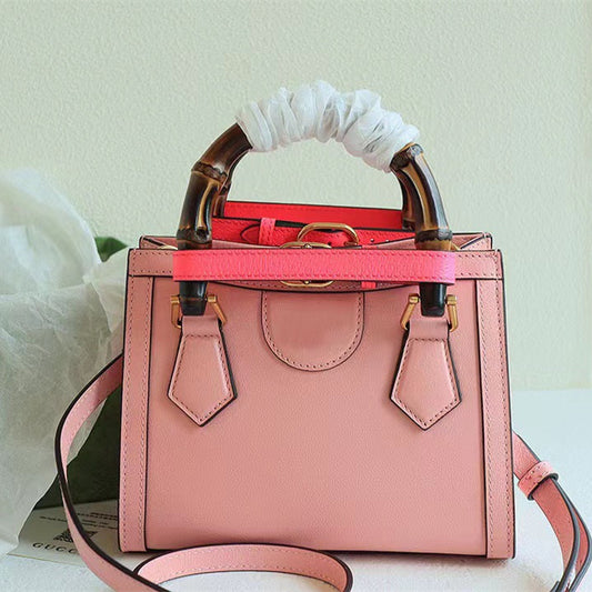 Bolso Bandolera de Diseñador con Asa de Bambú - Estilo Europeo y Americano