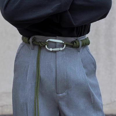 Cinturón Trenzado de Metal Ajustable Unisex - Estilo Hip Hop