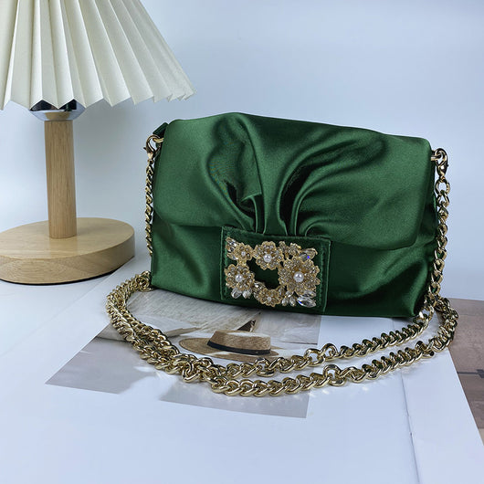 Bolso Bandolera Retro Arrugado con Cadena - Image 12