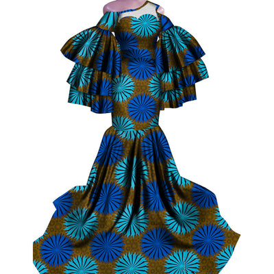 Vestido Largo Estampado Africano con Corte Sirena - Image 14