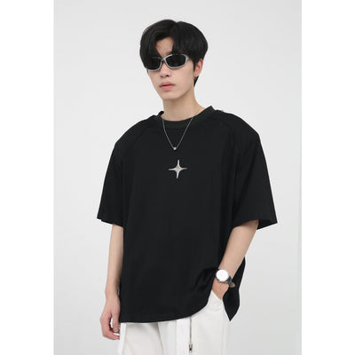 Playera Hombre Estilo Coreano con Diseño Impreso y Hombrera con Cierre - Image 11