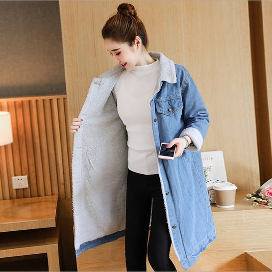 Chaqueta Denim Oversize con Solapas Anchas para Mujer - Image 2
