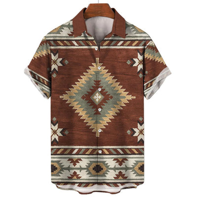 Camisa Vintage de Verano para Hombre Cuello V Talla 5XL - Image 18