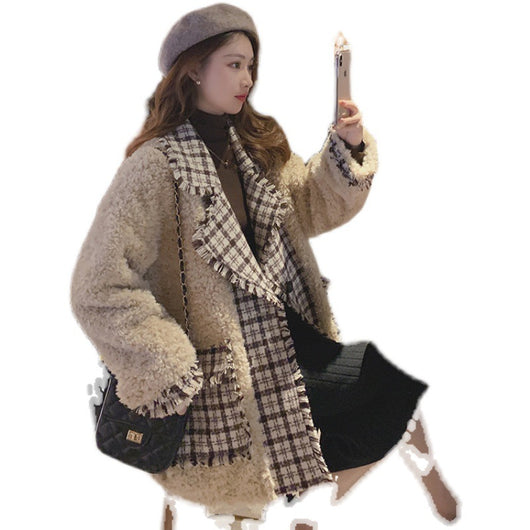 Abrigo de Lana de Cordero con Cuadros y Costuras Premium para Commuter - Image 10