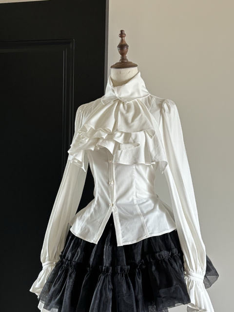 Blusa Gótica Retro de Manga Larga con Volantes - Image 12