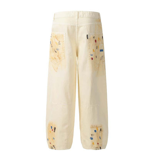 Pantalones Retro con Diseño Splatter Pintado a Mano - Image 17