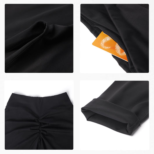 Pantalones de Yoga Talle Alto con Estampado Cruzado en Caderas - Image 14