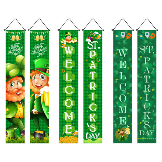 Cartel de Bienvenida para Puerta con Bandera del Día de Irlanda - Image 3
