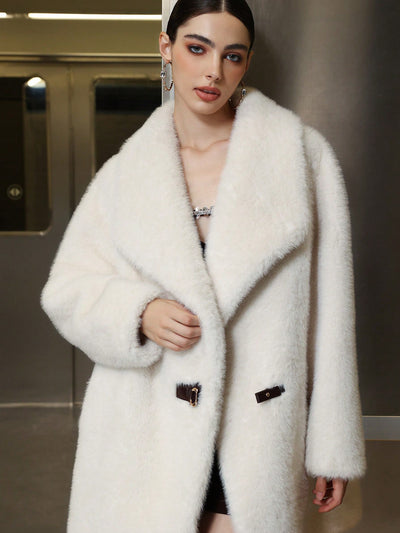 Chaqueta Casual de Cuello Abrigada con Pelaje para Mujer - Image 10