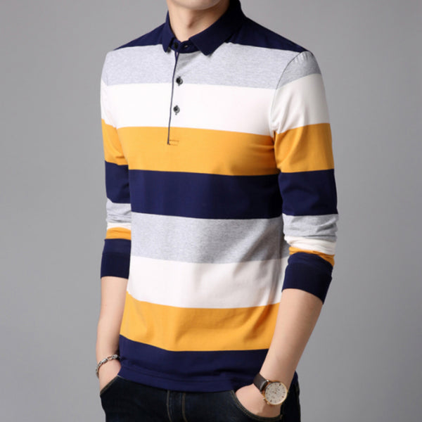 Playera Slim Fit a Rayas para Hombre - Casual y Versátil