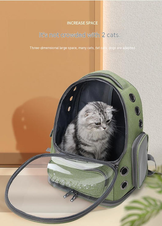 Mochila Transportadora Respirable para Mascotas - Diseño Espacial Portátil - Image 8