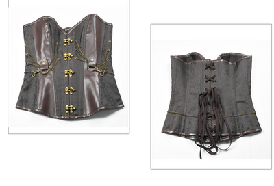 Chaleco Reductor Steampunk con Cadenas - Efecto Moldeador Frontal y Dorsal - Image 3