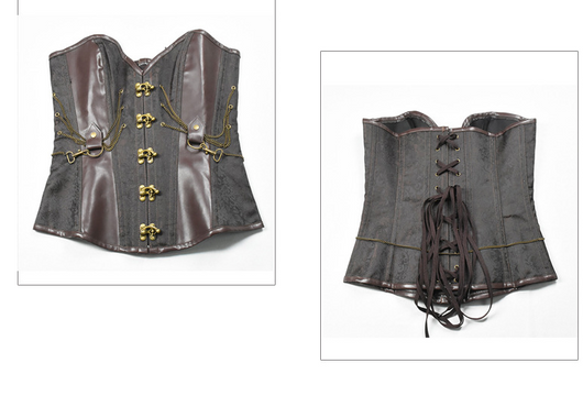 Chaleco Reductor Steampunk con Cadenas - Efecto Moldeador Frontal y Dorsal - Image 3