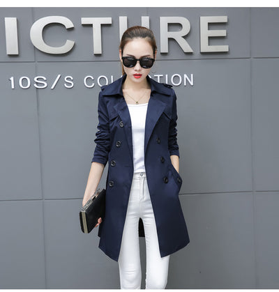 Abrigo Trench Coat Ajustado Talla Grande Largo Medio - Image 9