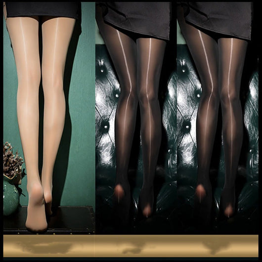 Medias Brillantes Ultrafinas con Bragueta Dorada - Estilo Elegante y Sensual - Image 14