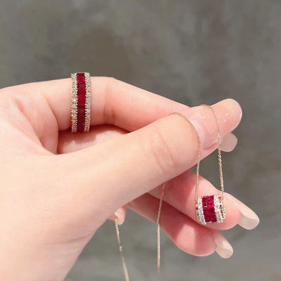 Cadena de Clavícula Roja Personalidad para Mujer - Image 5