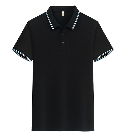 Polo de Algodón Puro Business Casual con Solapa - Manga Corta - Image 9