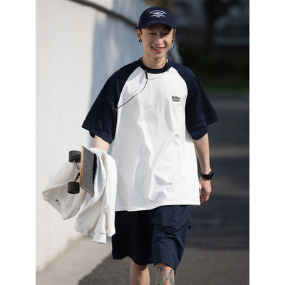 Camiseta Raglan Casual Japonesa para Hombre - Corte Relajado - Image 2