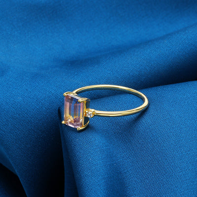 Anillo de Plata 925 Octagonal con Amatista para Mujer - Image 9