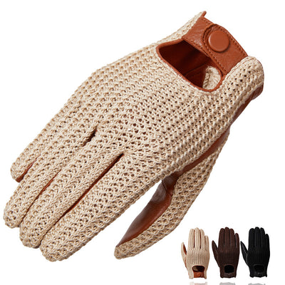 Guantes de Piel de Cabra Antideslizantes para Motocicleta - Image 5