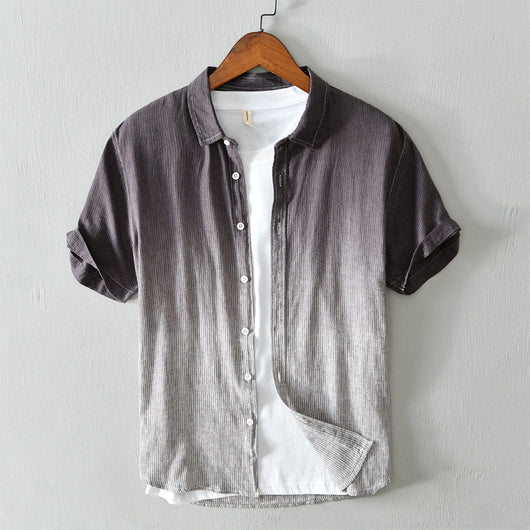 Camisa Casual de Rayas Transpirable para Hombre - Image 2