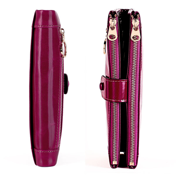 Billetera Vintage de Cuero Encerado para Mujer - Diseño Clásico