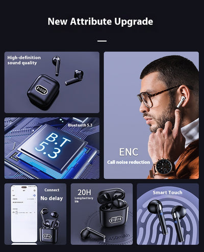 Auriculares Inalámbricos Bluetooth con Cancelación de Ruido y Pantalla Digital - Image 13