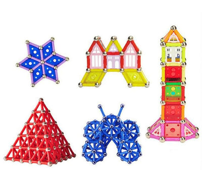 Juguete de Construcción Magnética con Varillas y Esferas de Metal - Bloques Educativos para Niños - Image 6