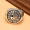 S925 Pure Plateado Taoist Bagua Blanco Tiger Retro Zodiac Tai Chi Ring Plateado No 20