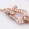 Plateado Horseshoe Bracelet With Micro-inlaid Diamonds And Net Rojo, The Same Simple Rose Dorado