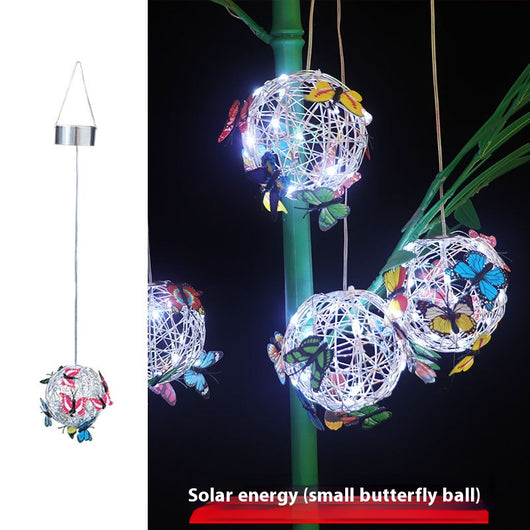Lámpara Solar Colgante Decorativa con Mariposas Iluminadas - Image 4