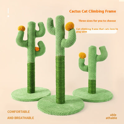 Rascador de Cactus para Gatos con Poste Sisal y Plataforma Escaladora - Image 3