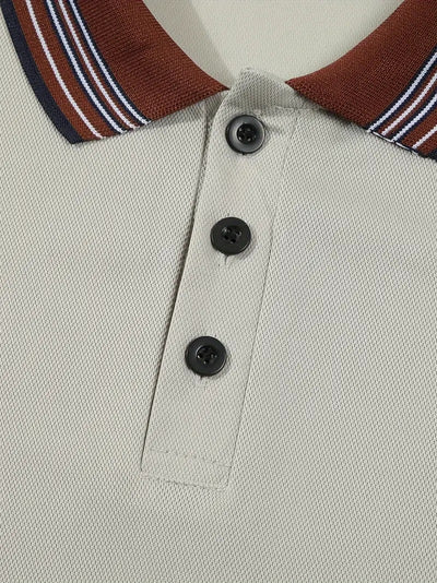 Polo Ejecutivo Bicolor de Manga Corta para Hombre - Image 28