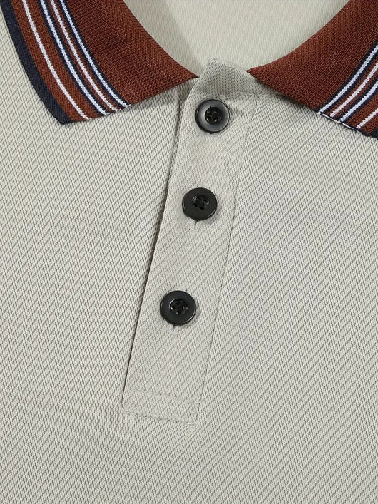 Polo Ejecutivo Bicolor de Manga Corta para Hombre - Image 28