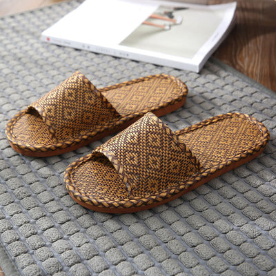 Pantuflas de Pareja con Suela Suave y Diseño en Fibra Natural - Image 8