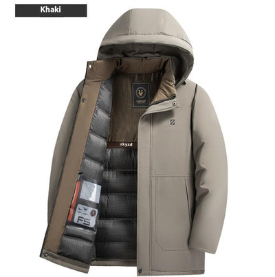 Abrigo Acolchado Grueso Forrado en Fleece para Invierno