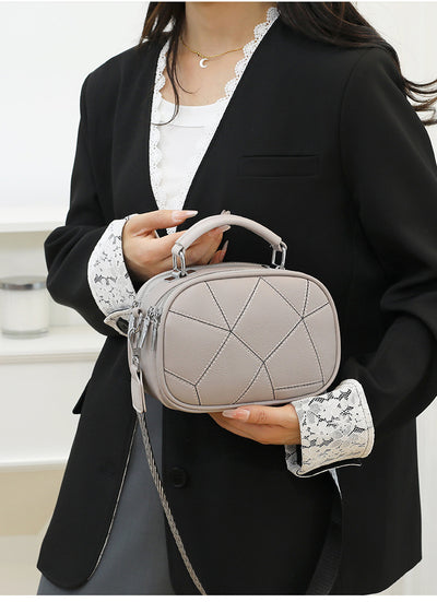 Bolso Pequeño Retro de Patchwork Trendy con Tres Capas - Image 14
