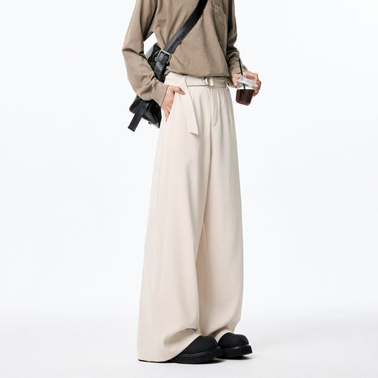 Pantalones Holgados de Pierna Recta con Drapeado Elegante - Image 7