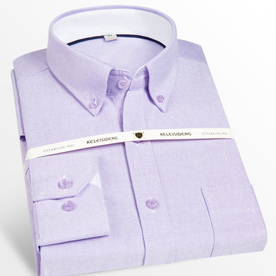 Camisa Casual Slim Fit de Algodón Grueso sin Planchado para Hombre - Image 17